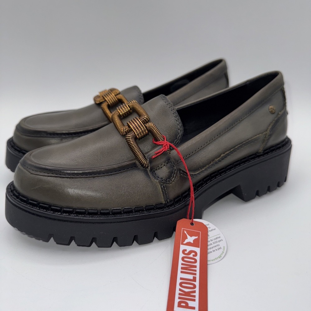 Pikolinos Aviles Loafers Women's Size 7.5 - 8 EU 38 Aloe Green Leather